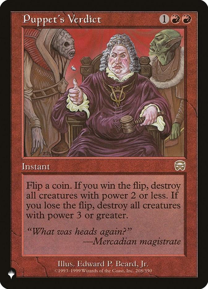 Puppet's Verdict #208 Magic The List Reprints