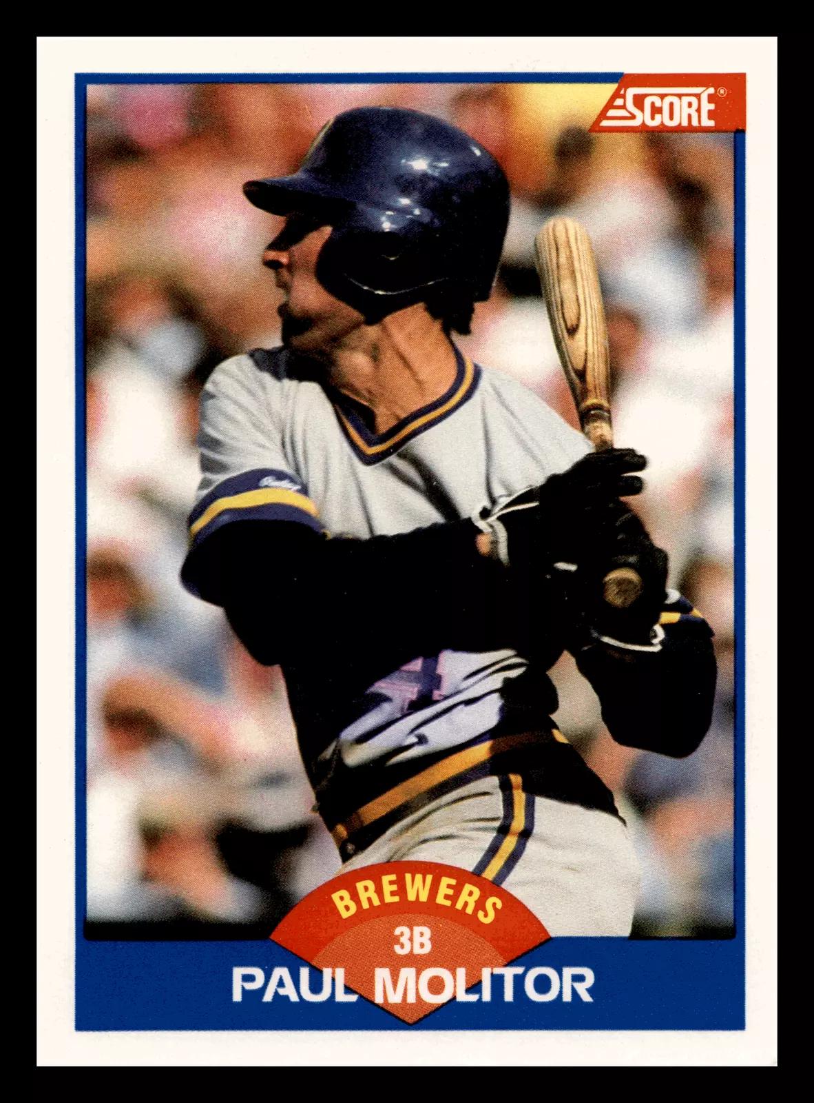 Paul Molitor #565 Baseball Cards 1989 Score