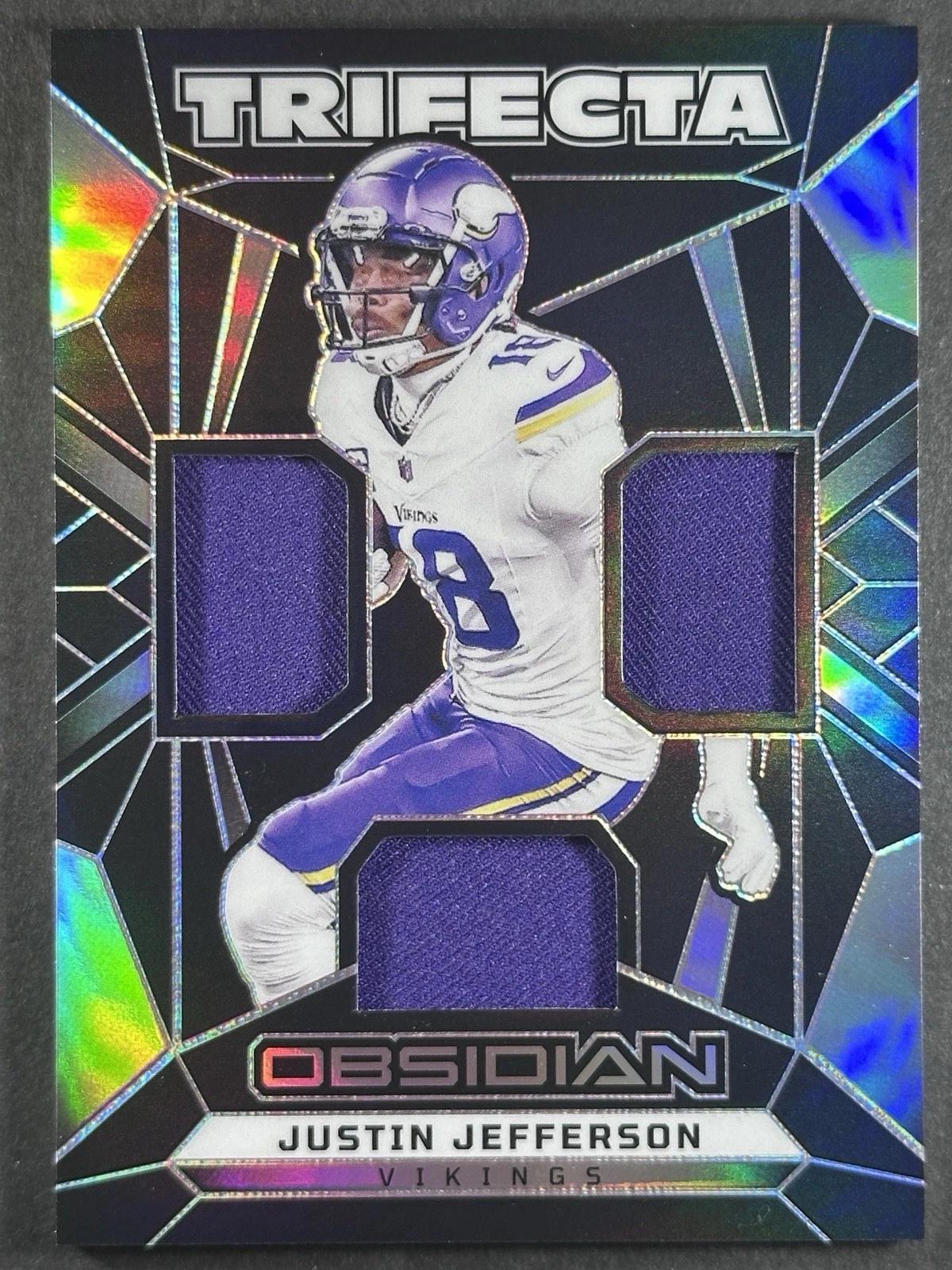 Justin Jefferson #TS-JJN Prices | 2024 Panini Obsidian Trifecta