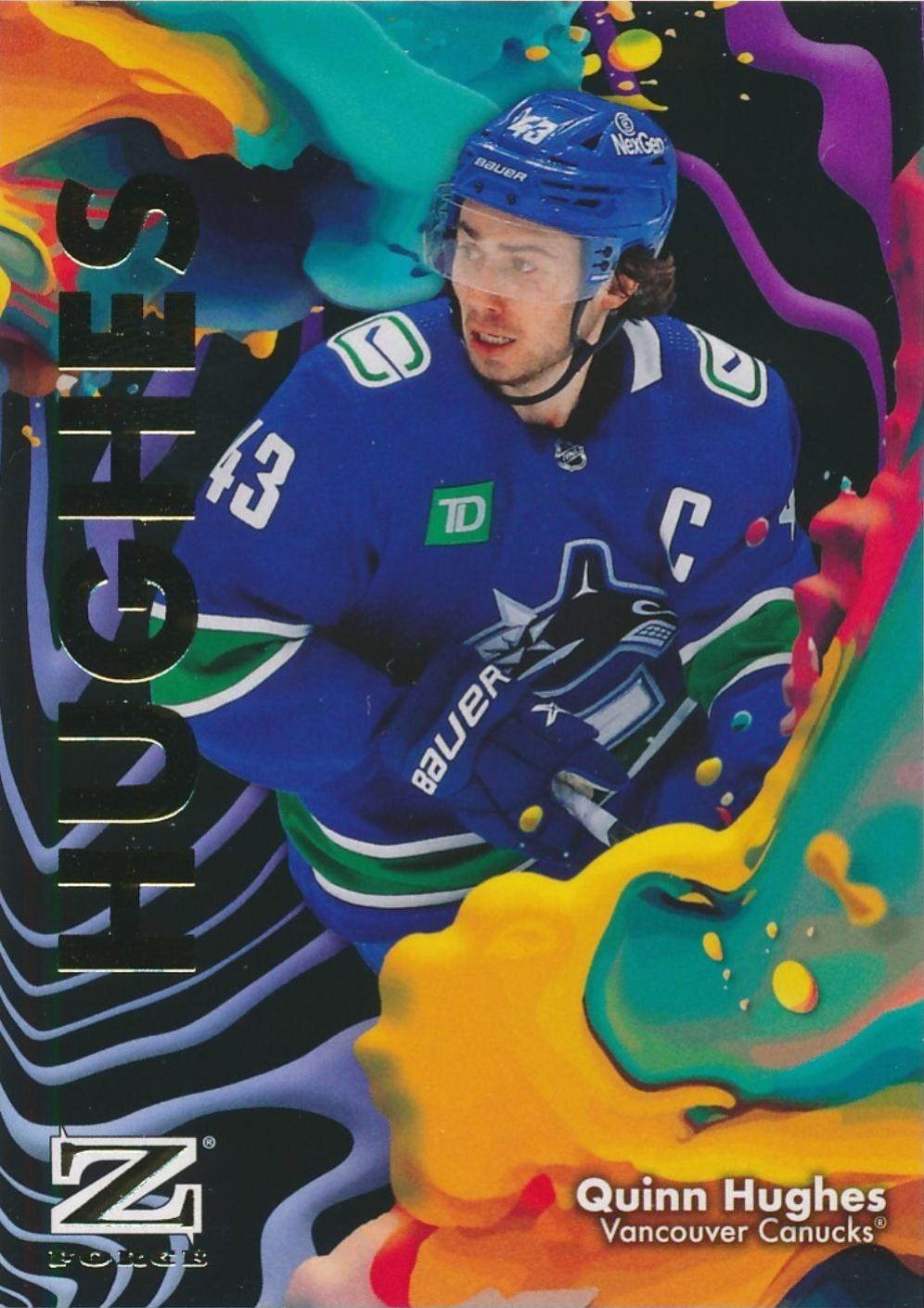 Quinn Hughes #16 2024 Skybox Metal Universe Z Force Hockey