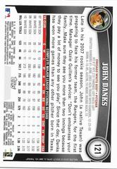 Back | John Danks Baseball Cards 2011 Topps Opening Day