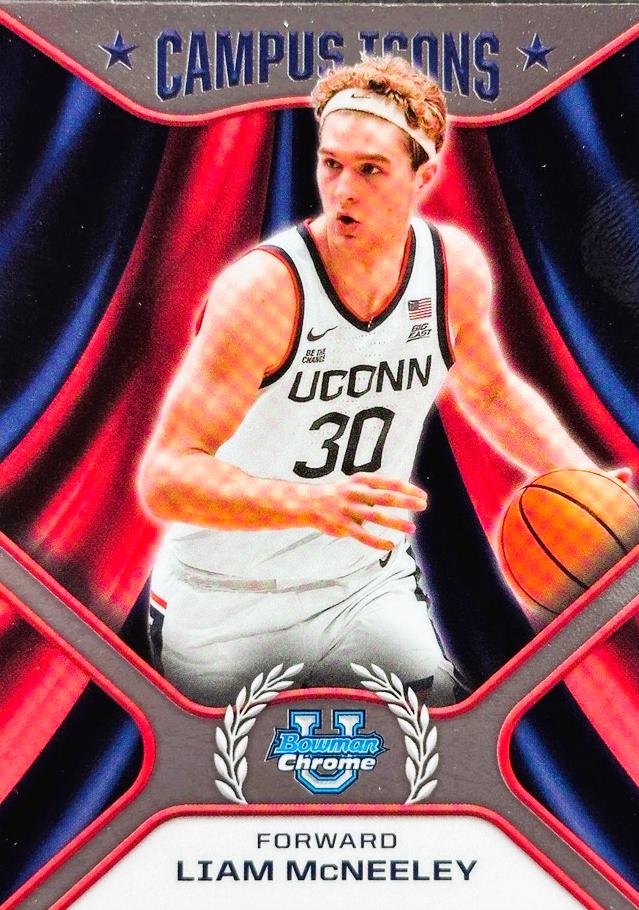 Liam McNeeley #CI-11 Basketball Cards 2024 Bowman Chrome University Campus Icons