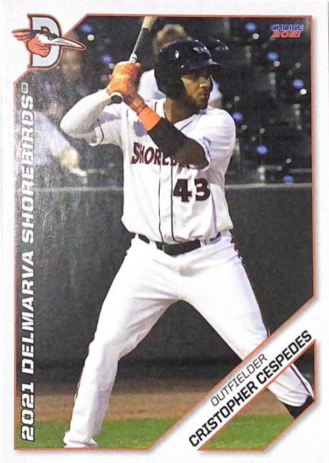 Cristopher Cespedes #6 2021 Choice Delmarva Shorebirds Baseball