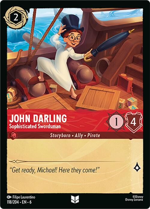 John Darling - Sophisticated Swordsman #118 Lorcana Azurite Sea