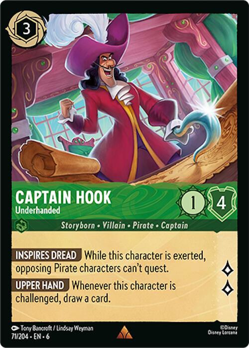 Captain Hook - Underhanded #71 Lorcana Azurite Sea