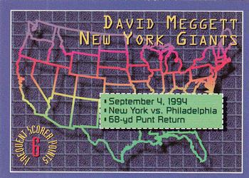 Dave Meggett #4 1994 Stadium Club Football Frequent Scorer Points