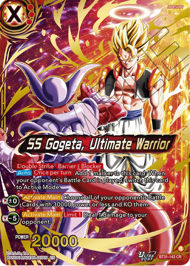 ドラゴンボール超カードゲーム　TCG マスターズ　BT31 英語 CR ゴジータ SS Gogeta, Ultimate Warrior BT31-143 Prices | Dragon Ball Super