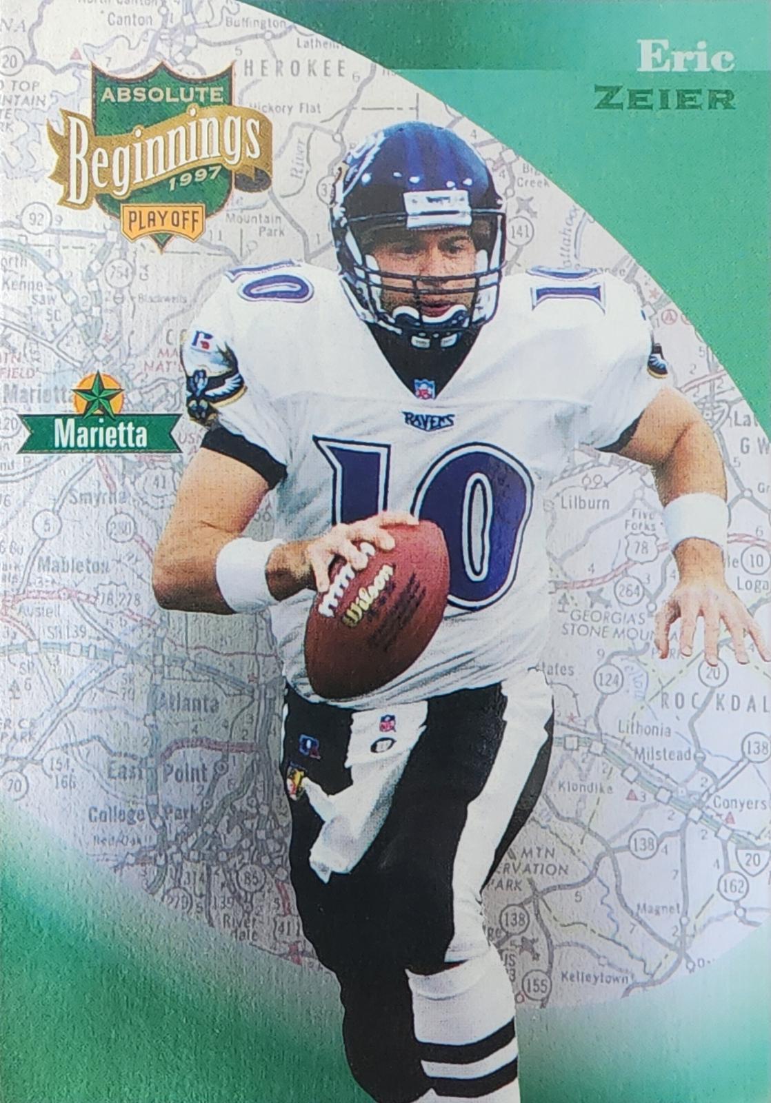 Eric Zeier #10 1997 Playoff Absolute Football