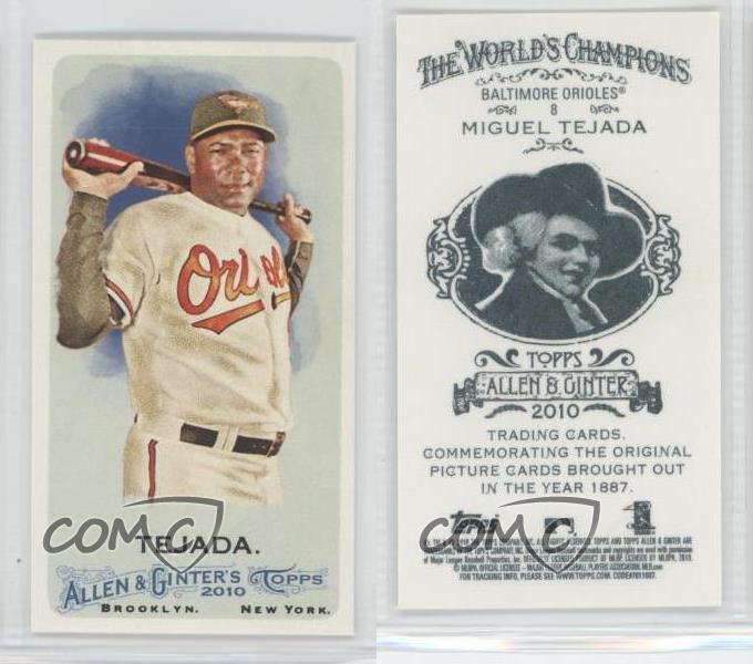 Miguel Tejada #8 Baseball Cards 2010 Topps Allen & Ginter