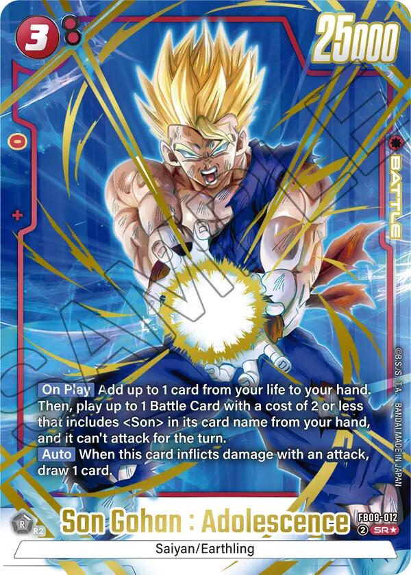 Son Gohan: Adolescence [Alternate Art] FB08-012 Prices | Dragon