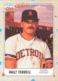 Walt Terrell #28 Baseball Cards 1988 Fleer Star Stickers