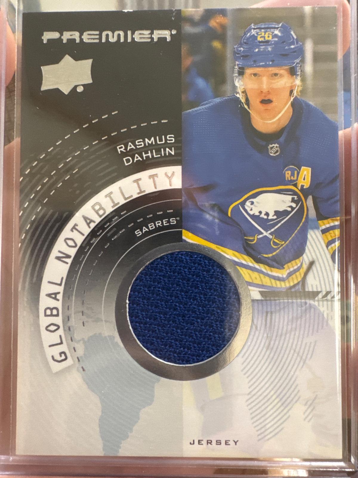 Rasmus Dahlin #GN-RD Hockey Cards 2023 Upper Deck Premier Global Nobility Jersey