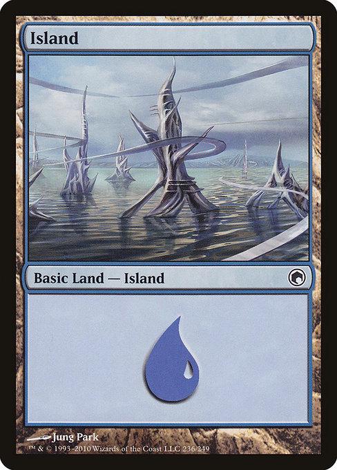 Island #236 Magic Scars of Mirrodin