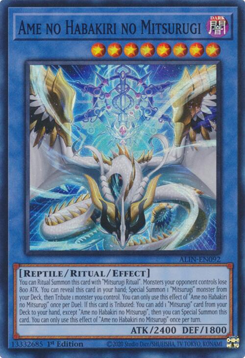 Ame no Habakiri no Mitsurugi ALIN-EN092 YuGiOh Alliance Insight