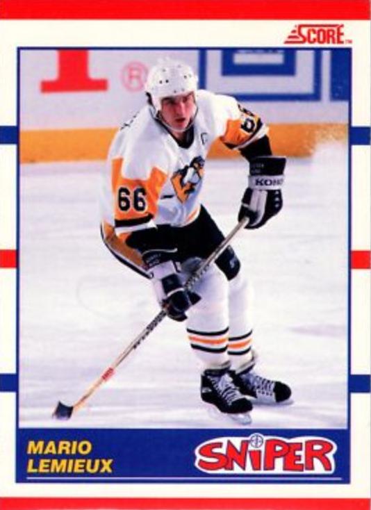 Mario Lemieux #337 Hockey Cards 1990 Score Canadian