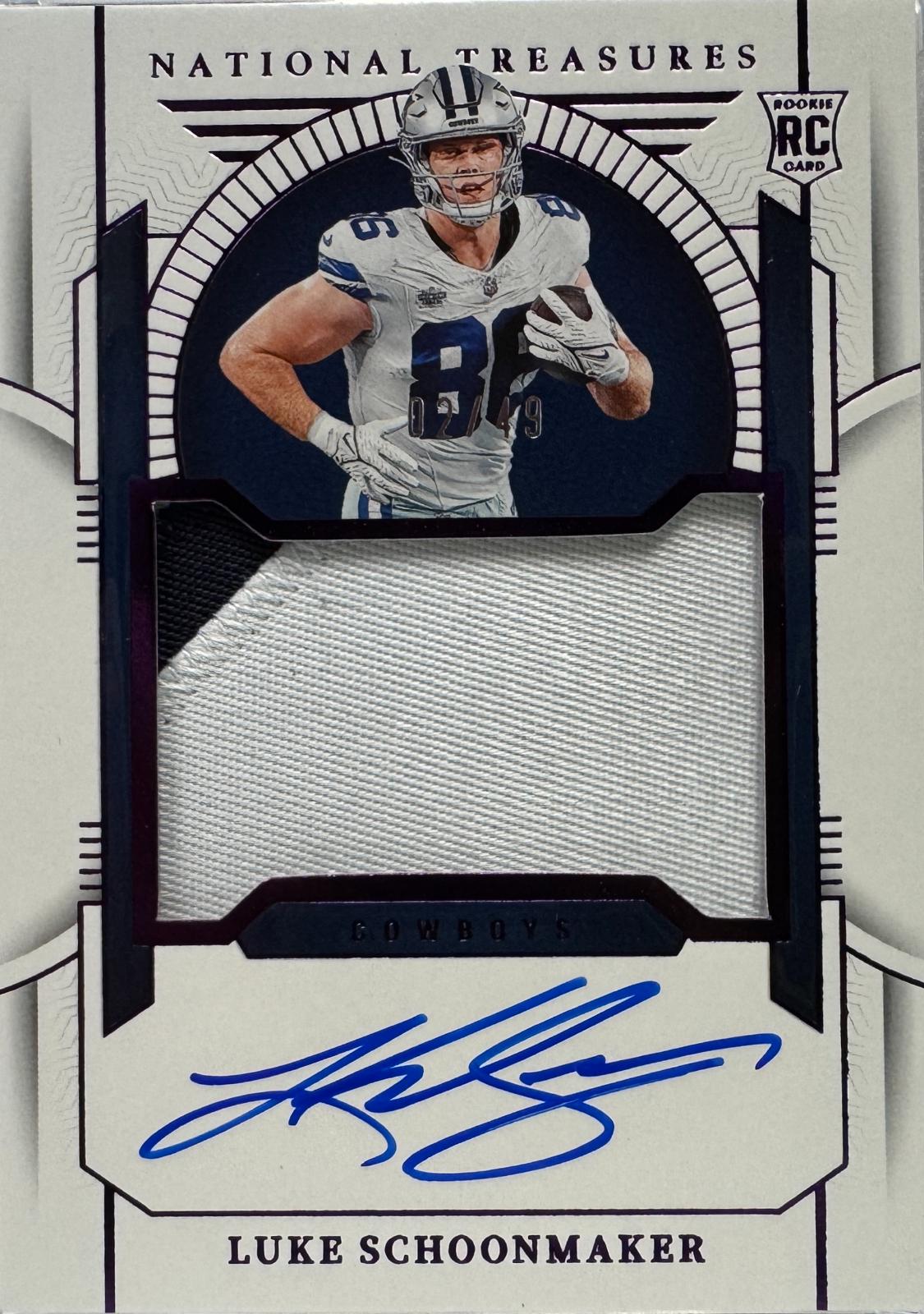 Luke Schoonmaker #180 2023 Panini National Treasures Football