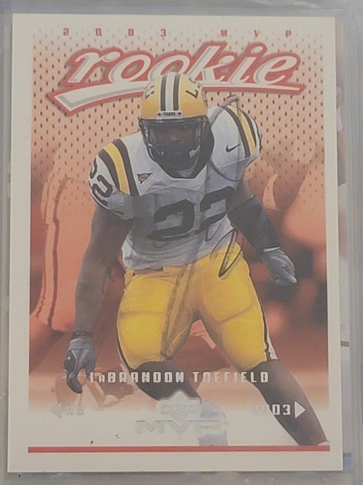 LaBrandon Toefield #366 Football Cards 2003 Upper Deck MVP