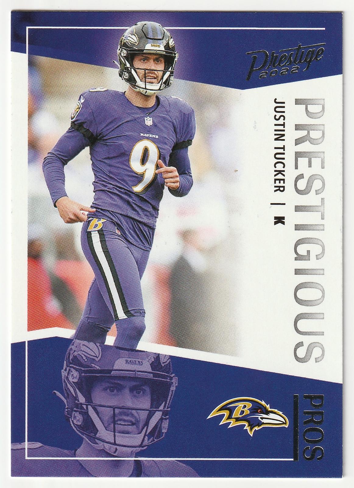 Justin Tucker #PP-19 Football Cards 2022 Panini Prestige Prestigious Pros