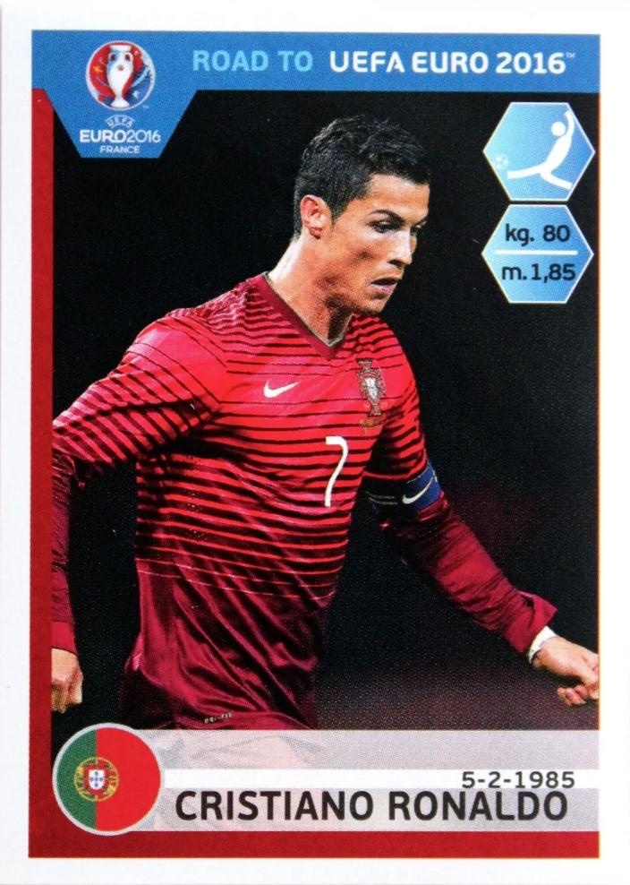 Cristiano Ronaldo #240 2016 Panini Road To UEFA Euro Sticker