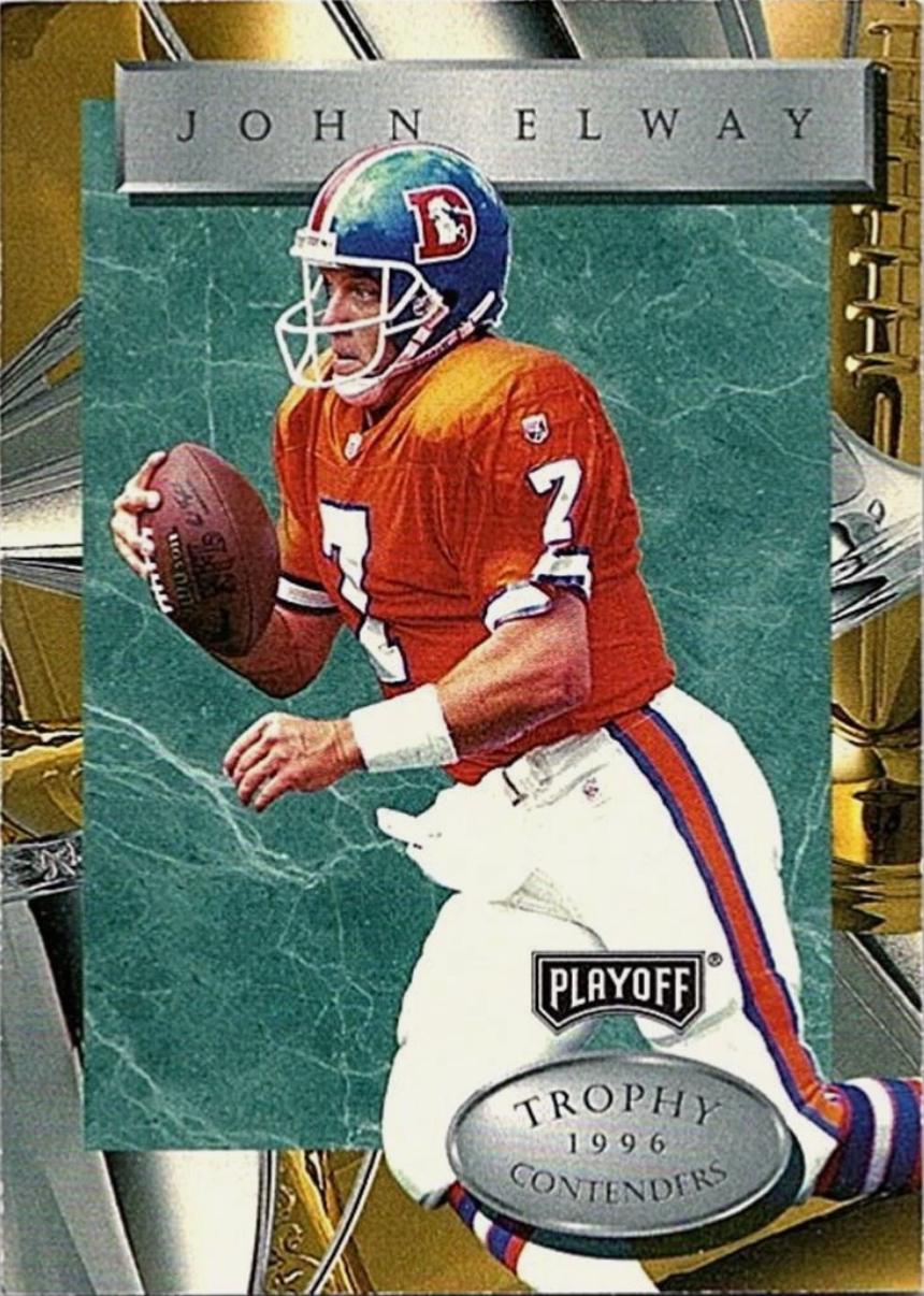 John Elway #7 1996 Playoff Contenders Football