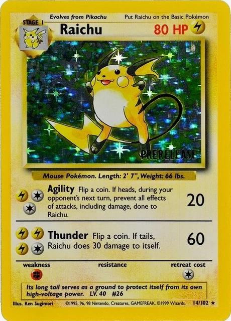 Base Set Raichu 14/102 Prerelease
