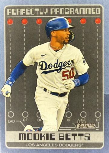 Mookie Betts #PP-8 Baseball Cards 2024 Topps Heritage Perfectly Programmed
