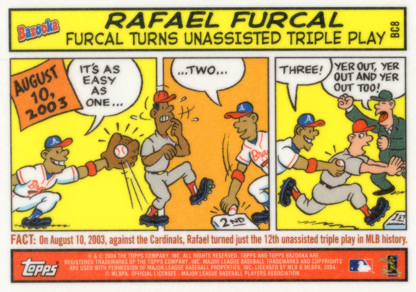 Rafael Furcal #BC8 Baseball Cards 2004 Bazooka Comics