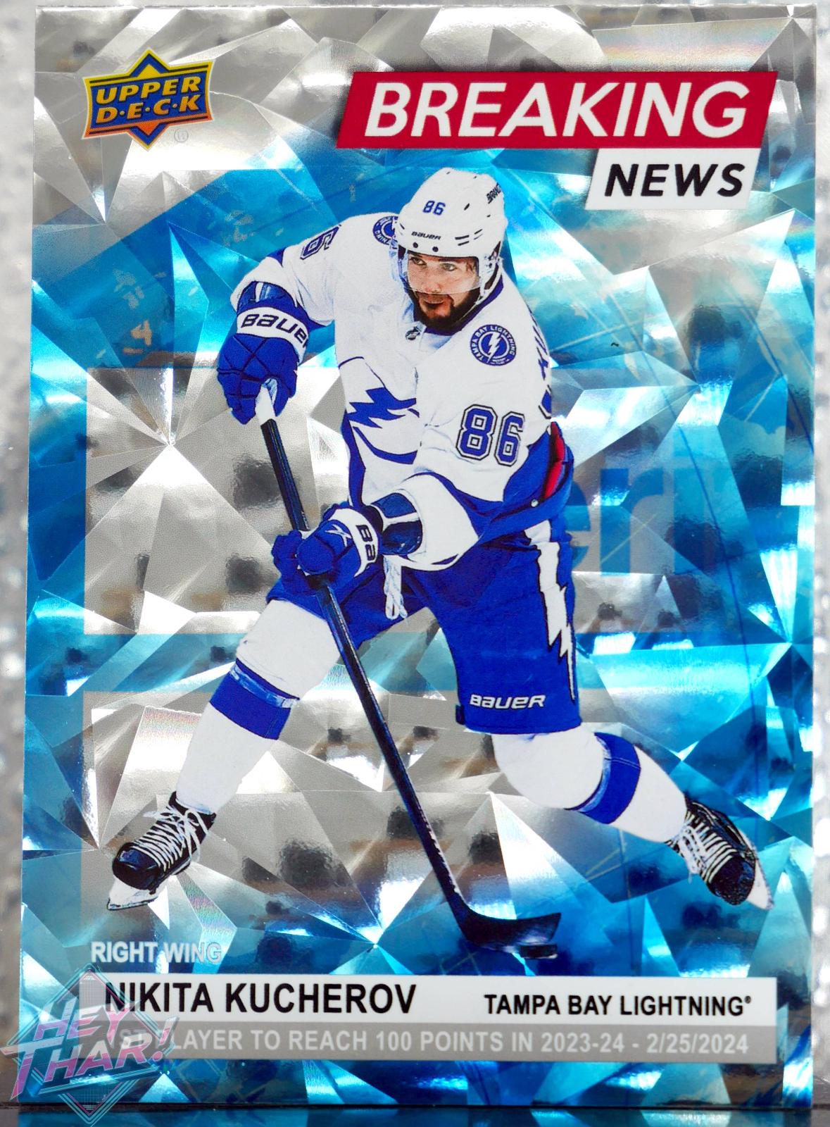 Nikita Kucherov #BN-10 Hockey Cards 2024 Upper Deck Breaking News
