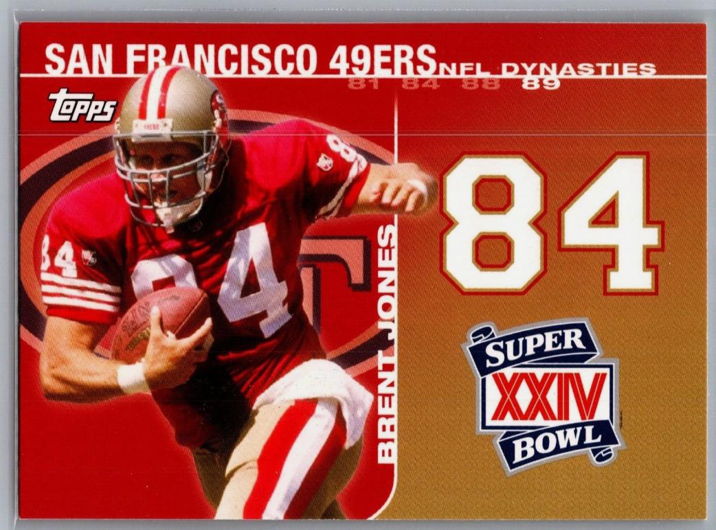 Brent Jones #DYN-BJ 2008 Topps NFL Dynasties Tribute