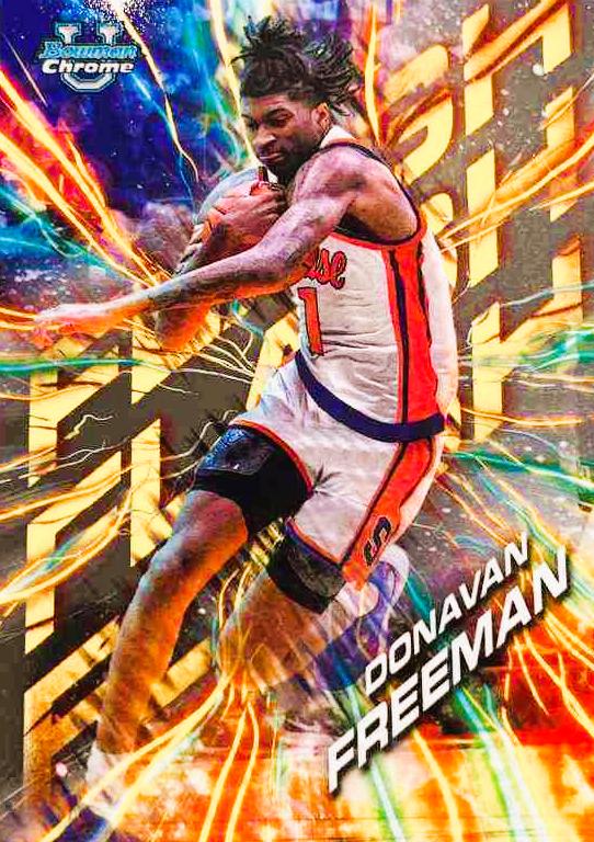 Donavan Freeman #FL-16 Basketball Cards 2024 Bowman Chrome University Flash