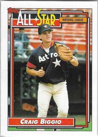 Craig Biggio #393 Baseball Cards 1992 Topps