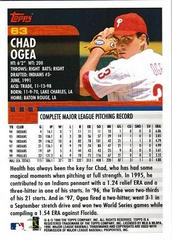 Back Of Card | Chad Ogea Baseball Cards 2000 Topps