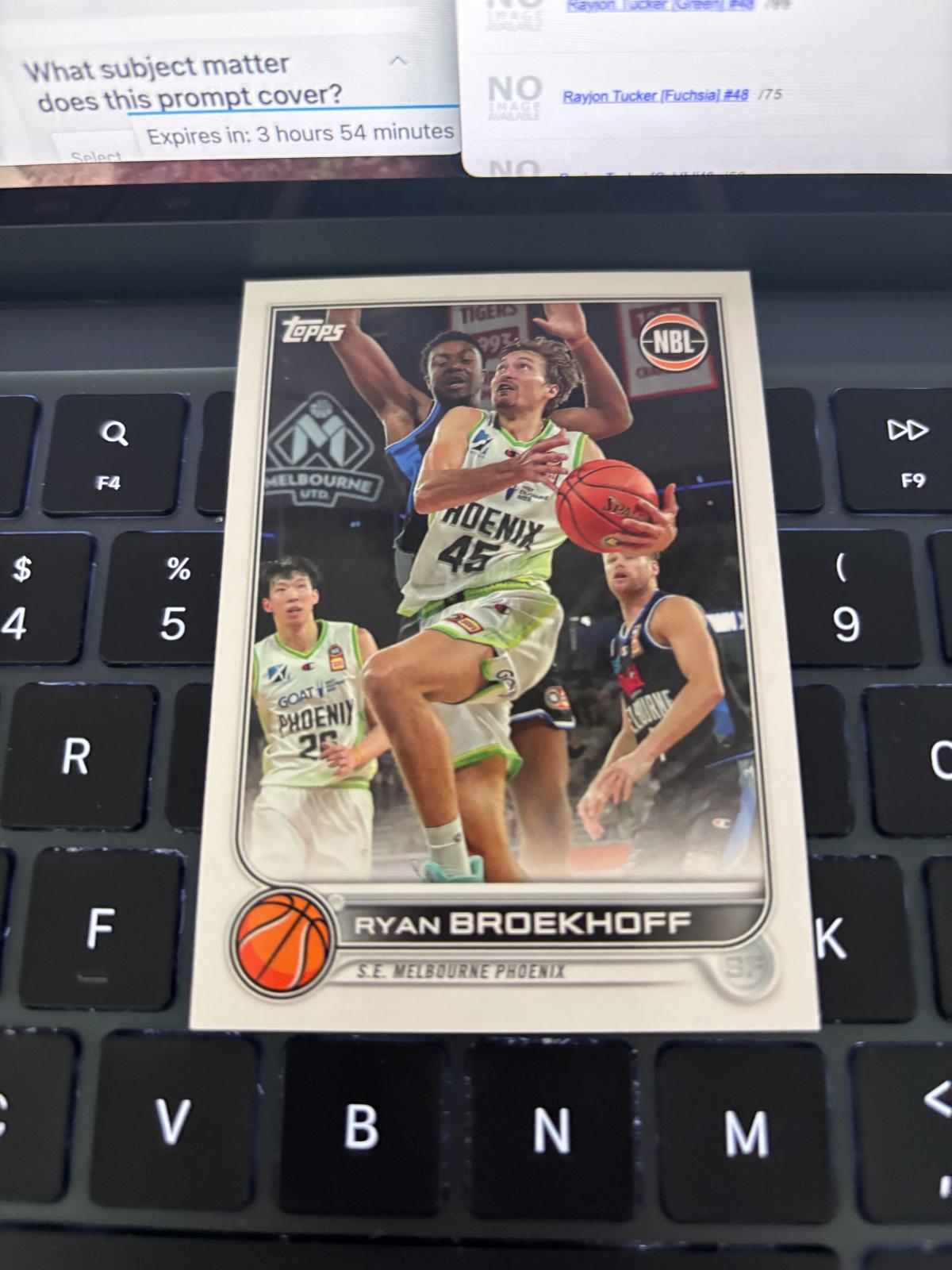 Ryan Broekhoff #72 2022 Topps National Basketball League