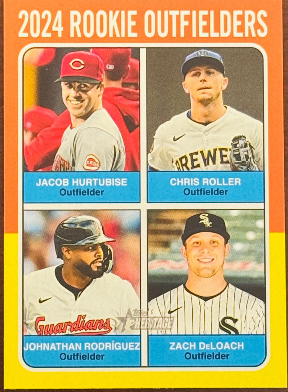 Jacob Hurtubise / Johnathan Rodriguez / Zach DeLoach / Chris Roller #622 Baseball Cards 2024 Topps Heritage