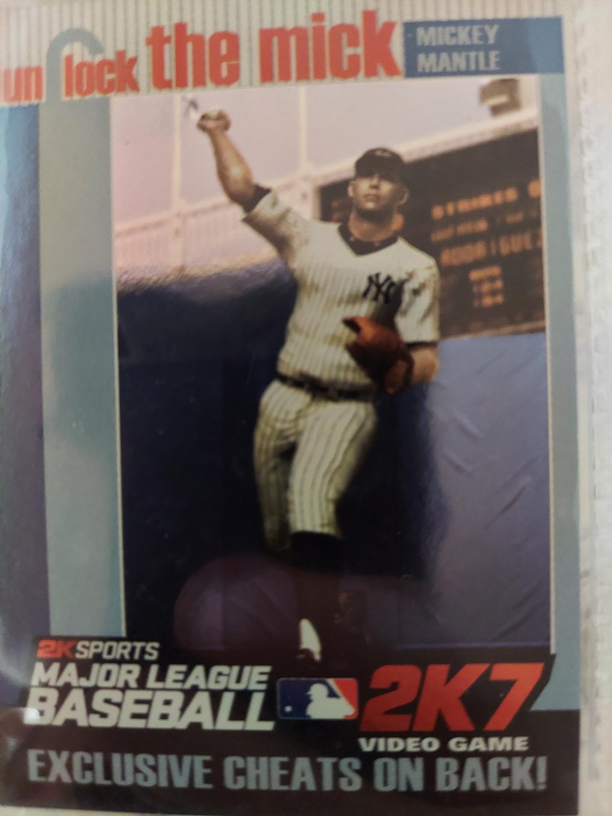 Mickey Mantle #2 Baseball Cards 2007 Topps Update & Highlights '54 Mantle Reprint Relic