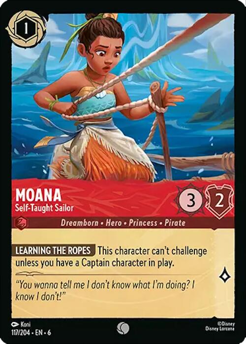 Moana - Self-Taught Sailor #117 Lorcana Azurite Sea