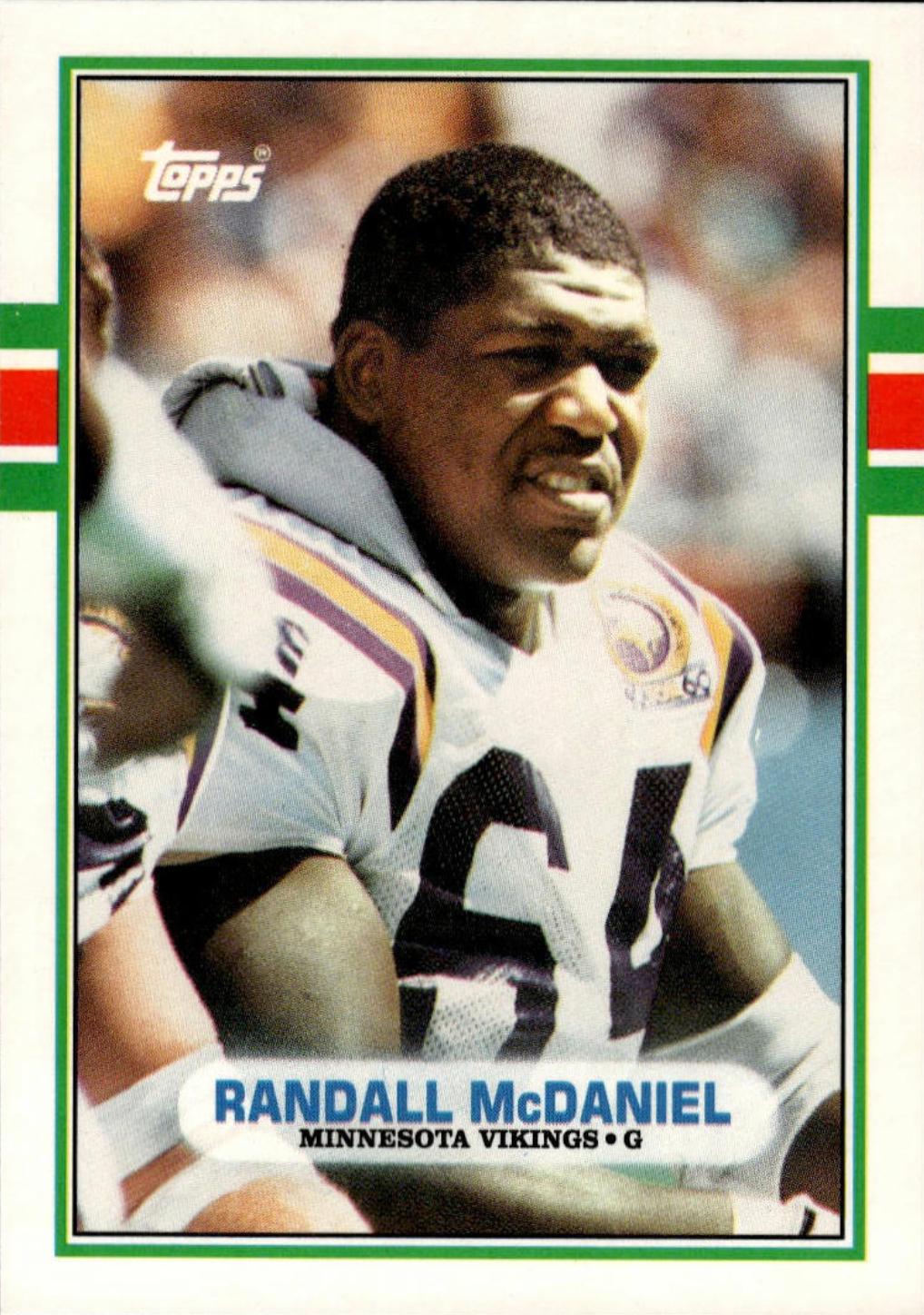 Randall McDaniel #54T Football Cards 1989 Topps Traded