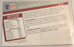 REAR | Greg Norman Golf Cards 1991 Pro Set