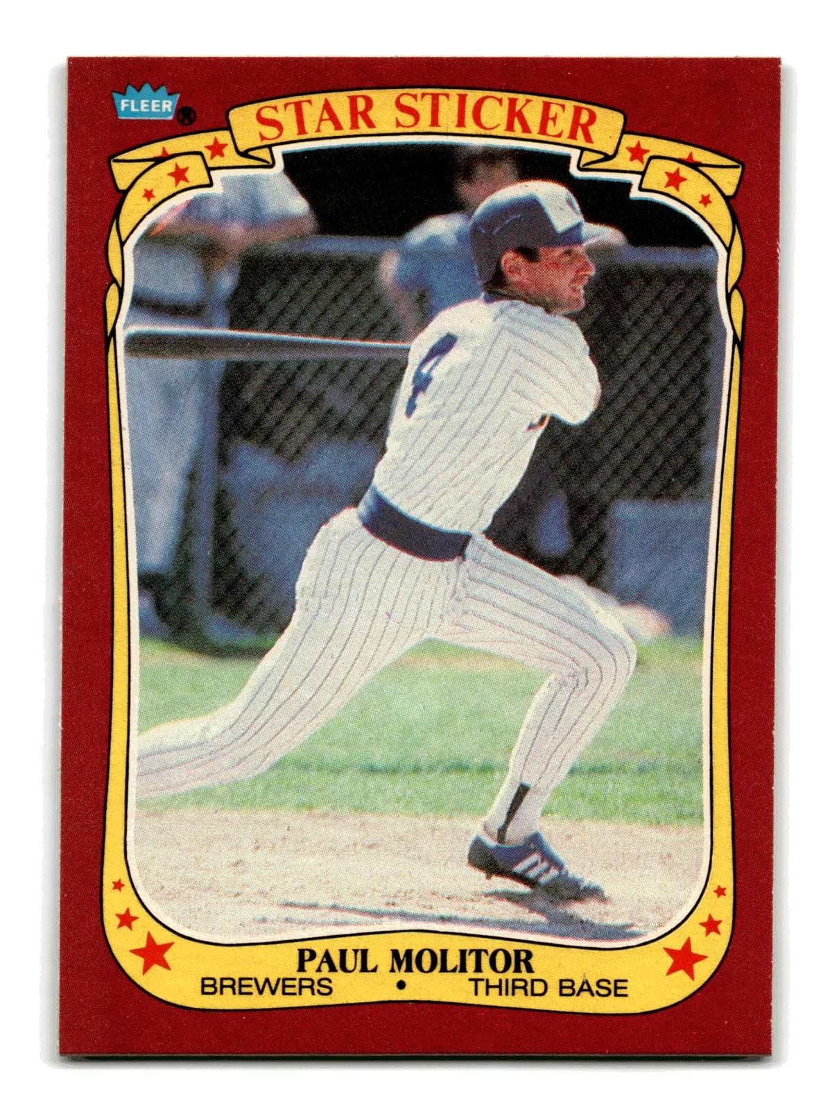 1986 Fleer Star Stickers Paul Molitor #76 card