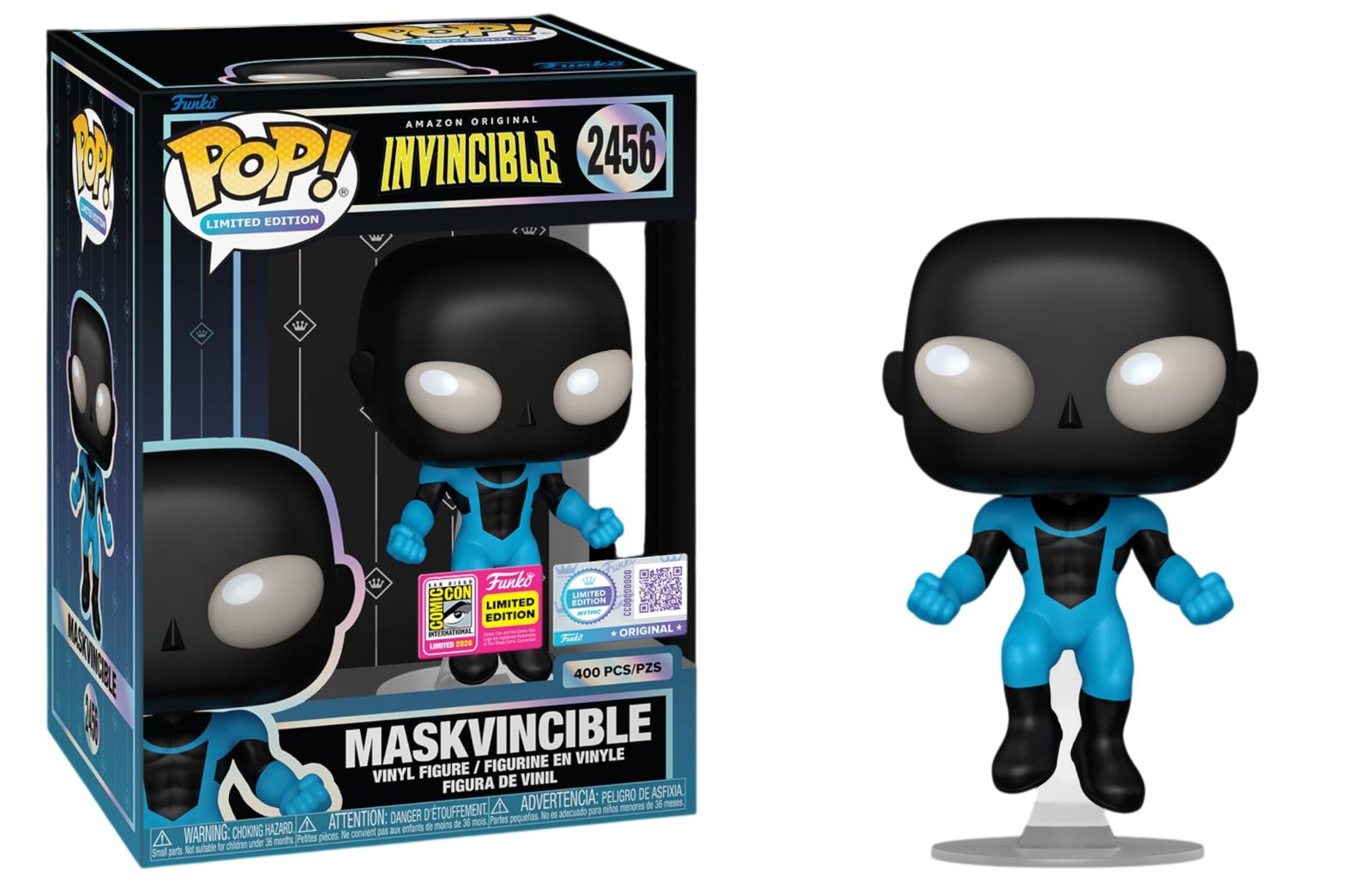 Maskvincible #2456 Invincible Funko Pop SDCC exclusive box and figure