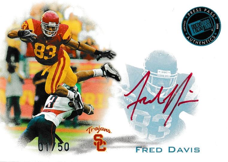 Fred Davis #PPSFD 2008 Press Pass Autograph Football