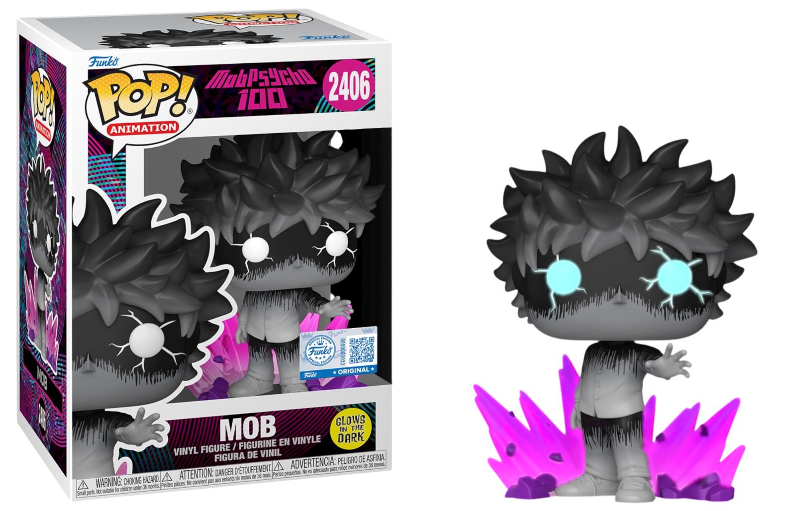 Mob #2406 Mob Psycho 100 Funko Pop GITD box and figure