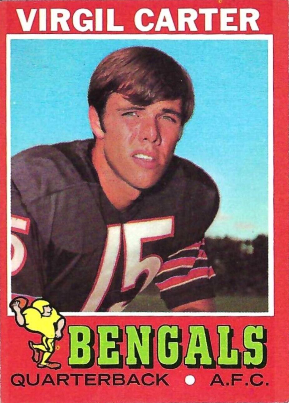 Virgil Carter #140 Football Cards 1971 Topps