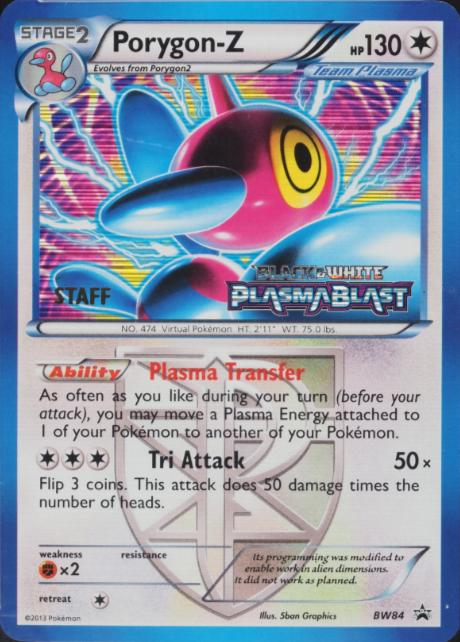 Porygon-Z [Staff] #BW84 Pokémon Card from Pokemon Promo Set 