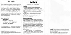 Full Cover Inside | Xarax ZX Spectrum