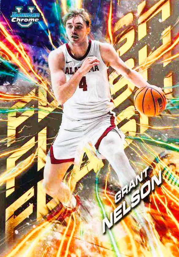 Grant Nelson #FL-20 Basketball Cards 2024 Bowman Chrome University Flash