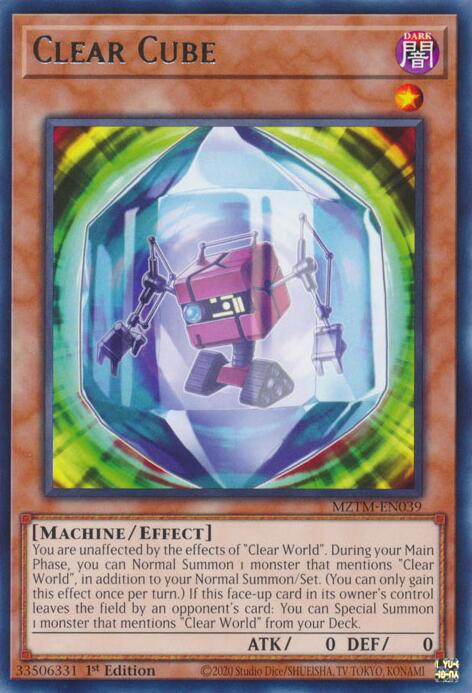 Clear Cube MZTM-EN039 YuGiOh Maze of the Master