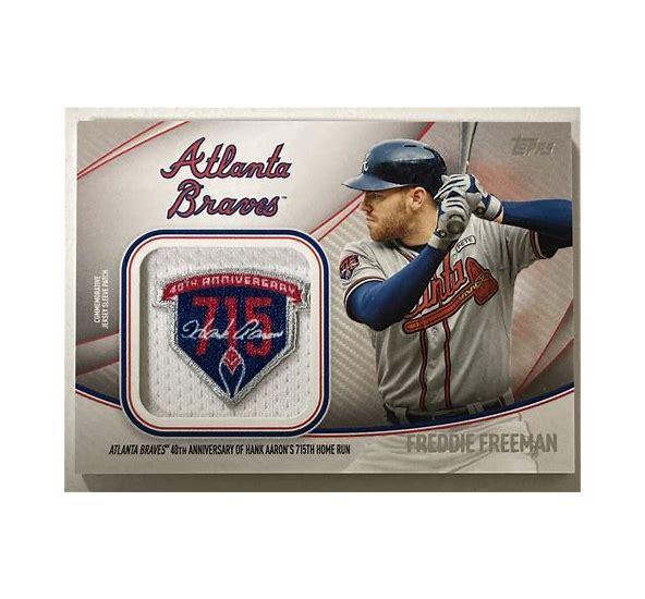 Freddie Freemen #JSES-FF Baseball Cards 2020 Topps Jumbo Jersey Sleeve Patches