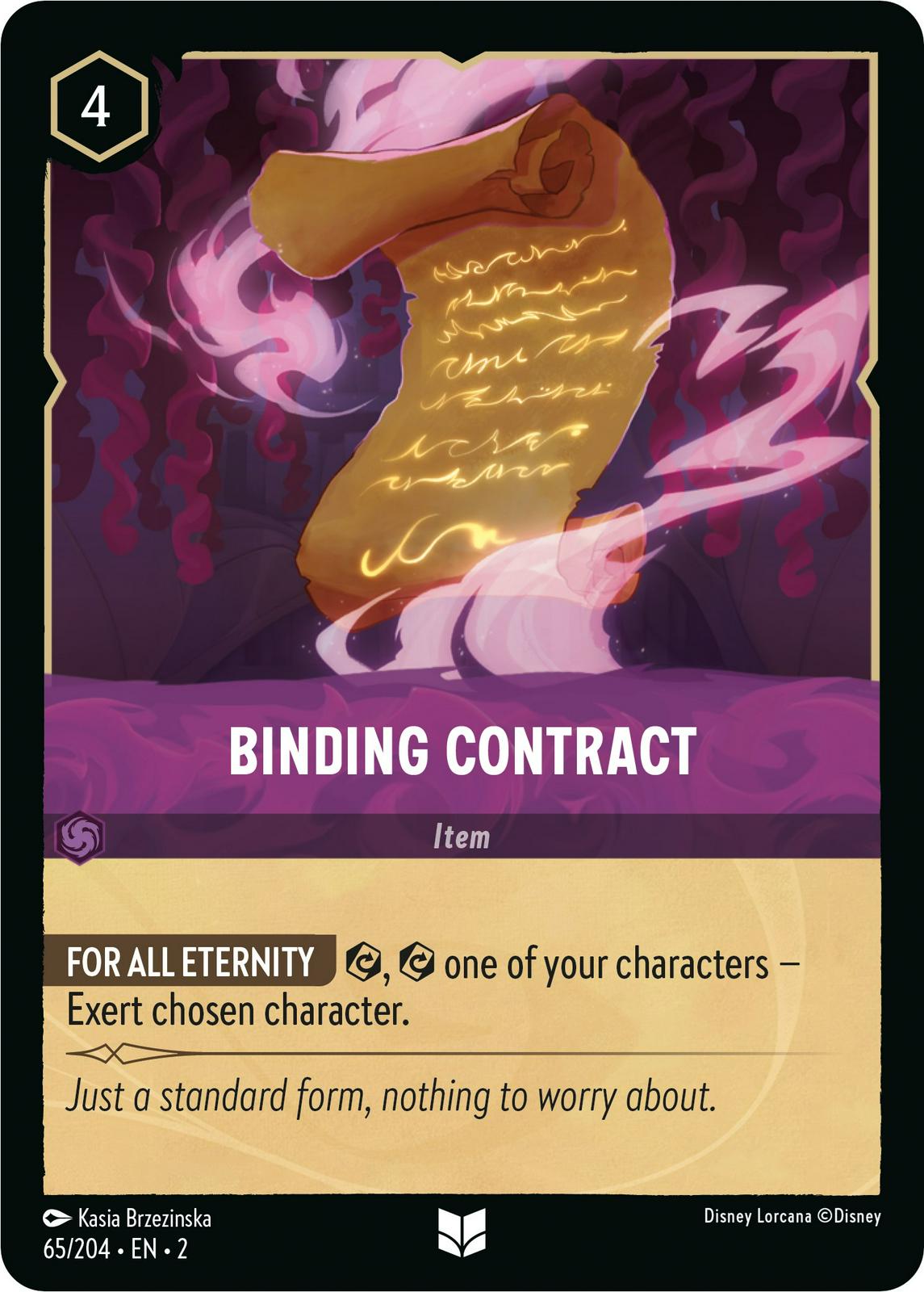 Binding Contract #65 Lorcana Rise of the Floodborn