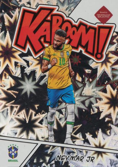 Neymar Jr #10 Soccer Cards 2021 Panini Donruss Road to Qatar Kaboom